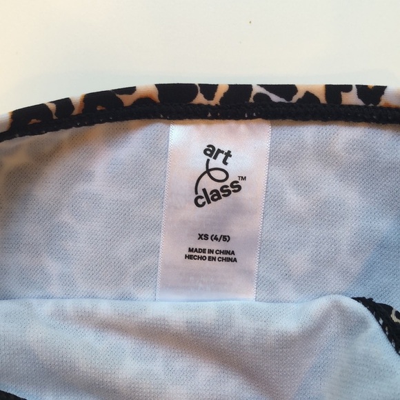 ART CLASS 2 Piece Bikini Swimsuit Cheetah Animal Print Fringe Little Girl’s XS - Picture 4 of 10